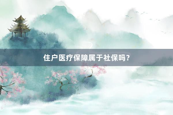 住户医疗保障属于社保吗？